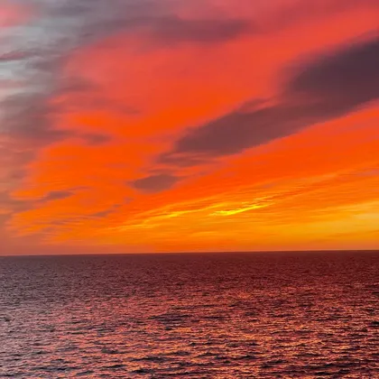 Sunset over the sea from Algar Seco